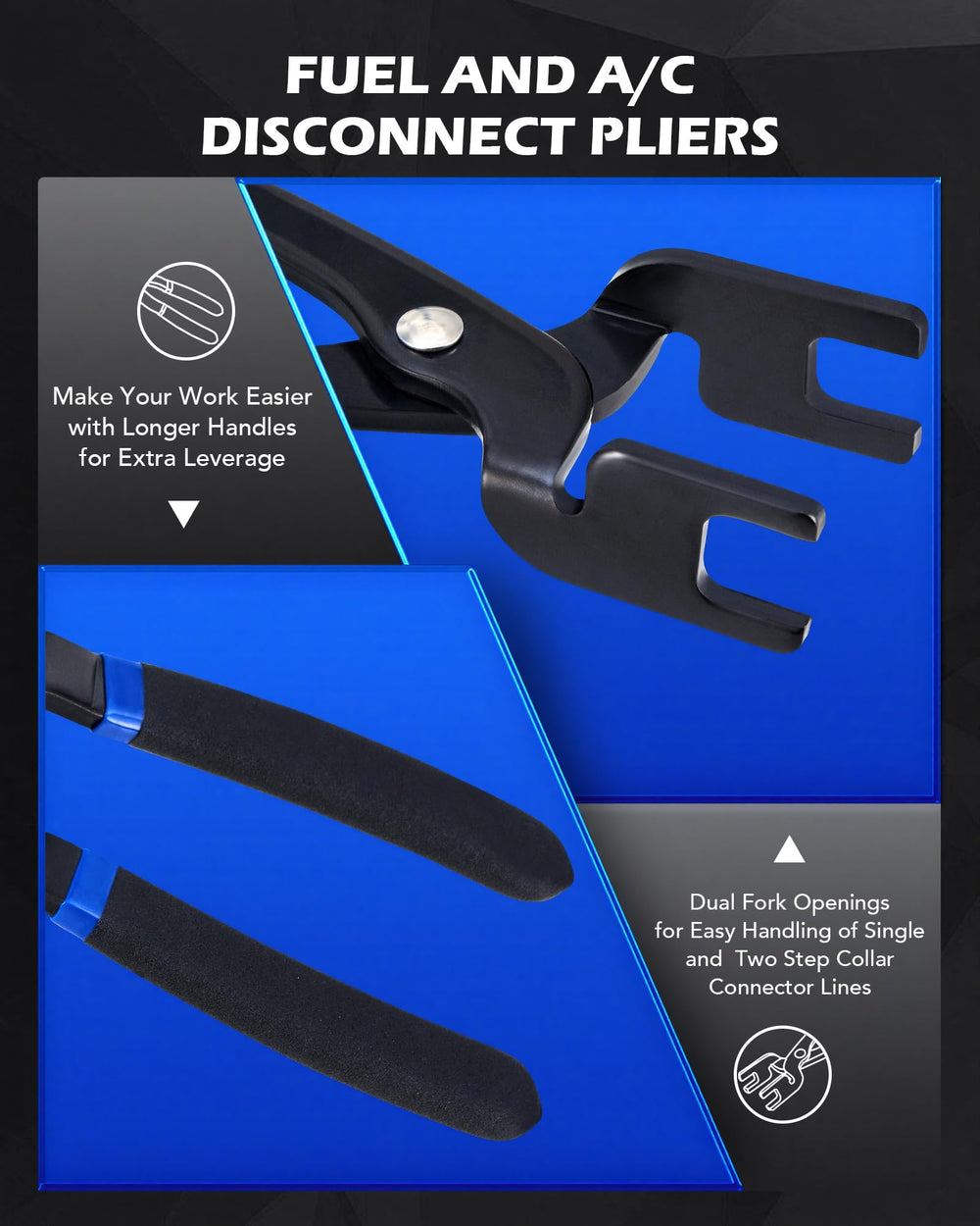 Orion Motor Tech scissor-style disconnect tool detail for stable, controlled removal