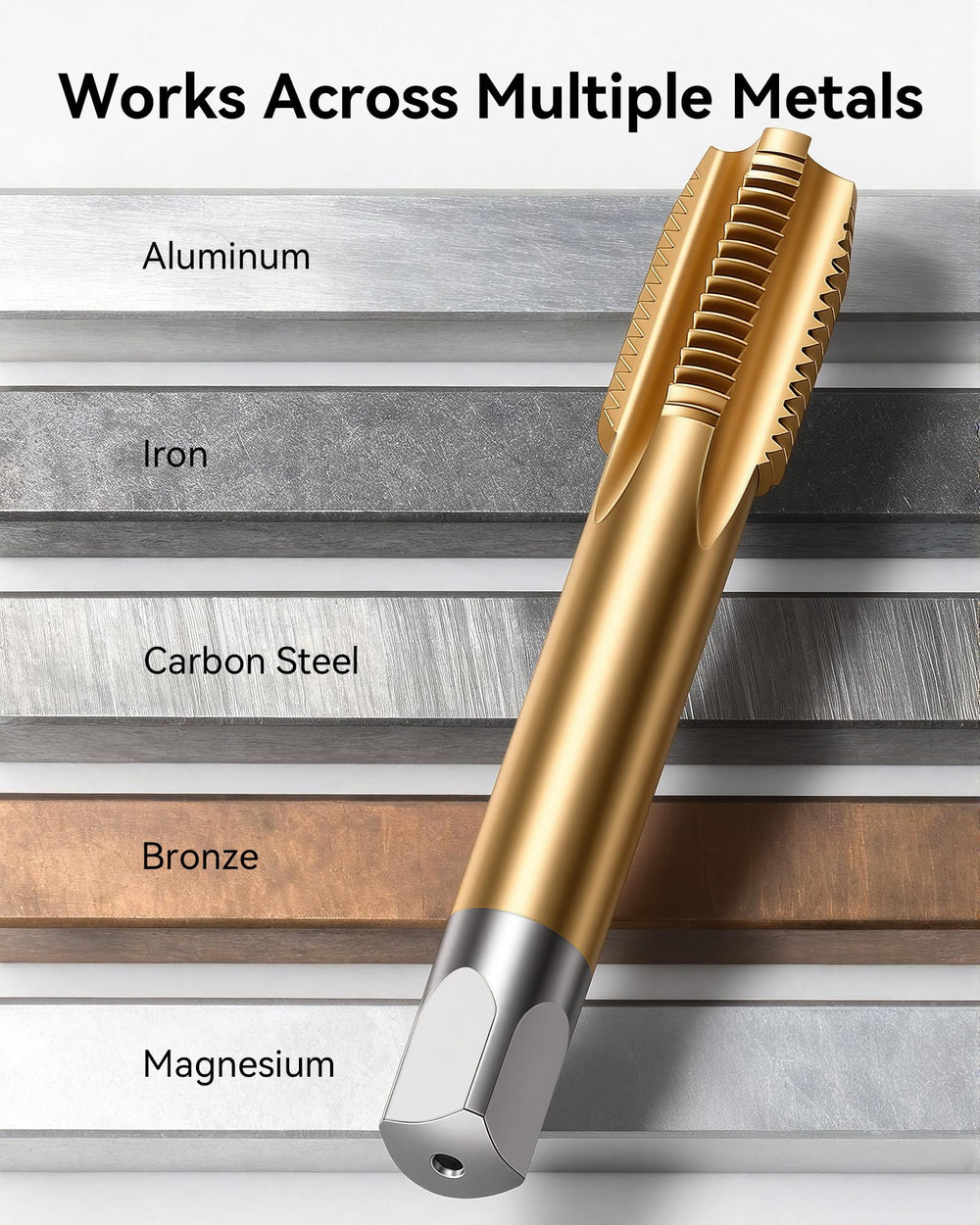 Orion Motor Tech size comparison with ruler showing included SAE and metric sizes