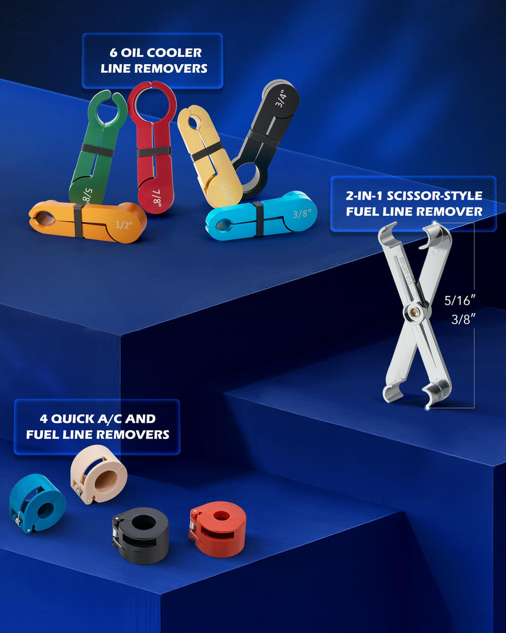 Orion Motor Tech tools beside a ruler showing compact, travel-friendly size