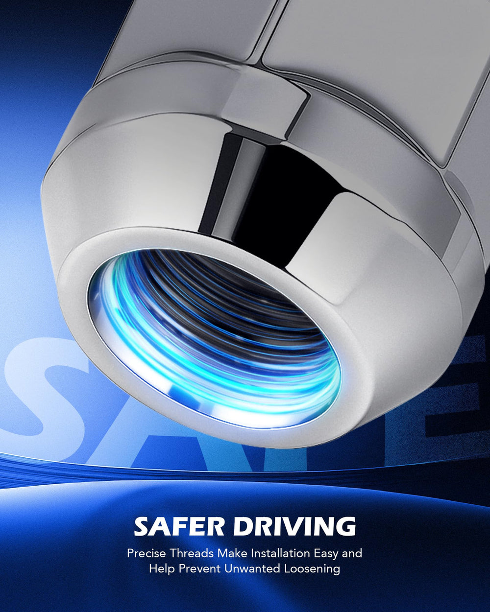 Orion Motor Tech socket key alongside lug nuts illustrating included tool for straightforward installation