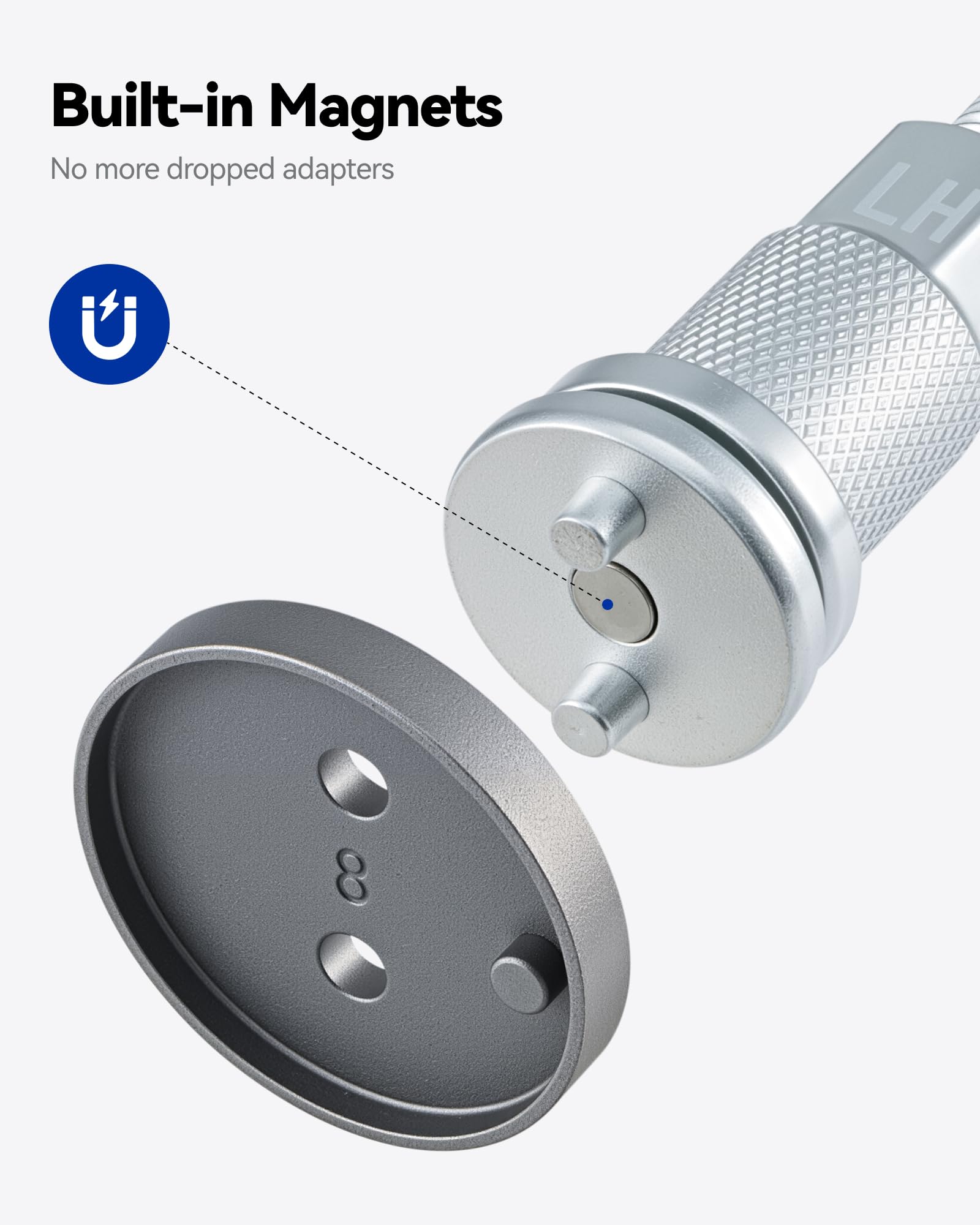 Orion Motor Tech thrust bolts with magnets showing secure adapter attachment