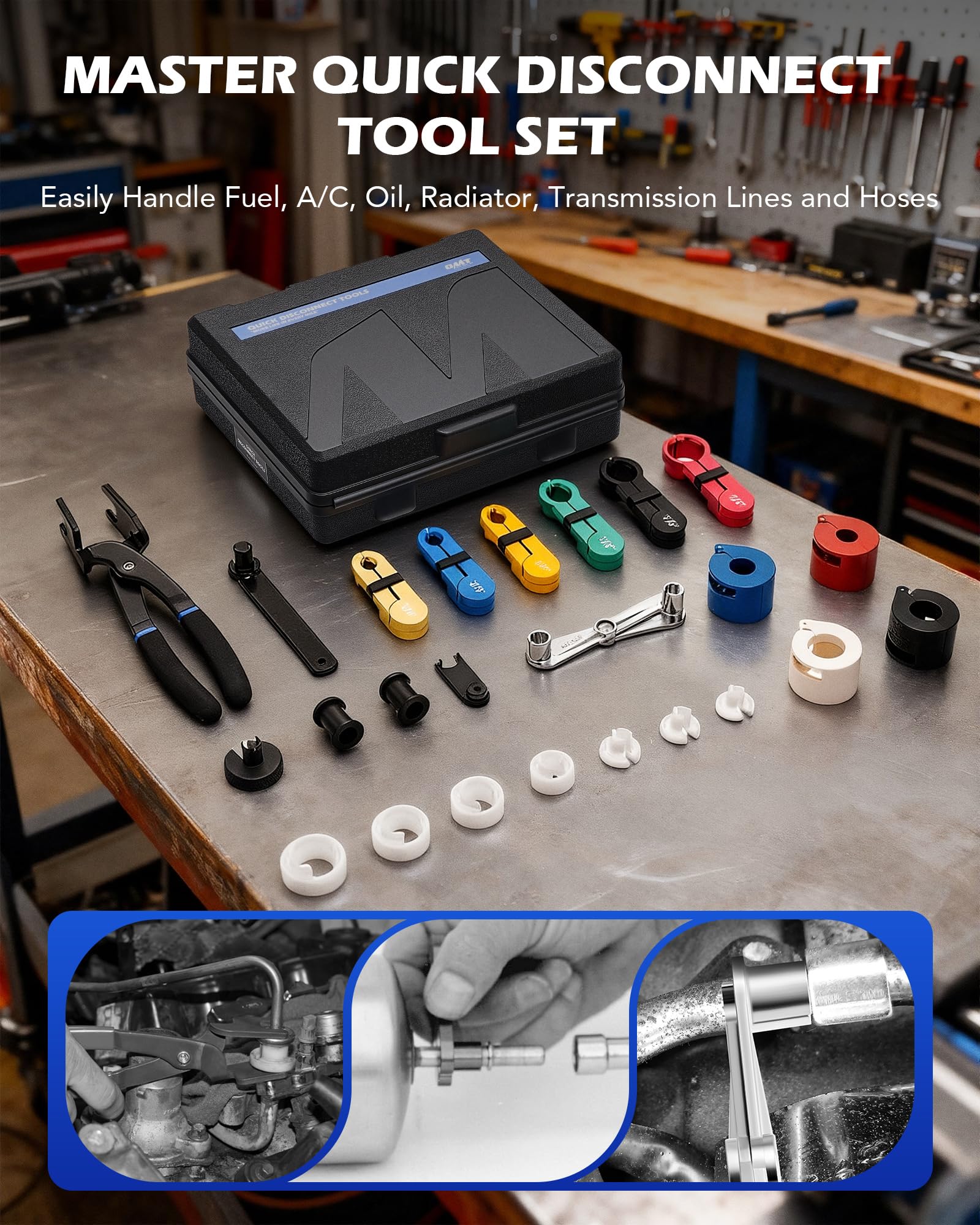 Orion Motor Tech close-up of anodized aluminum tool tips highlighting durable finish