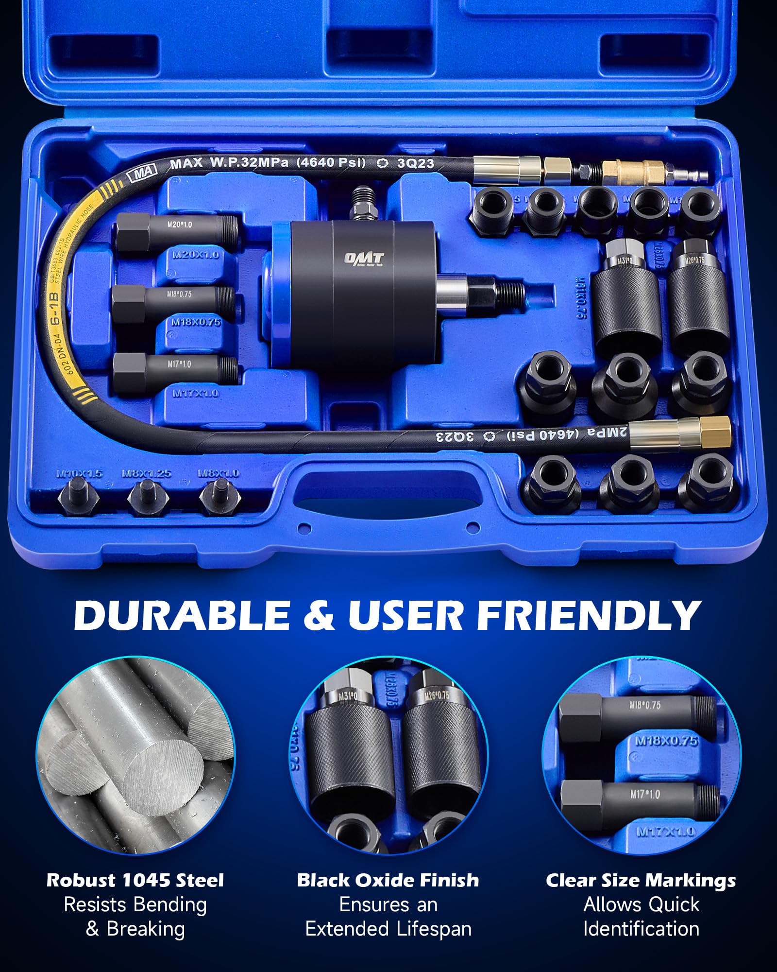 Orion Motor Tech compact toolbox storing adapters for clean, portable workshop use