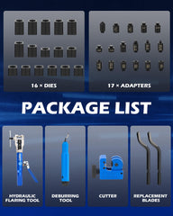 Orion Motor Tech assortment of dies and inserts illustrating size versatility