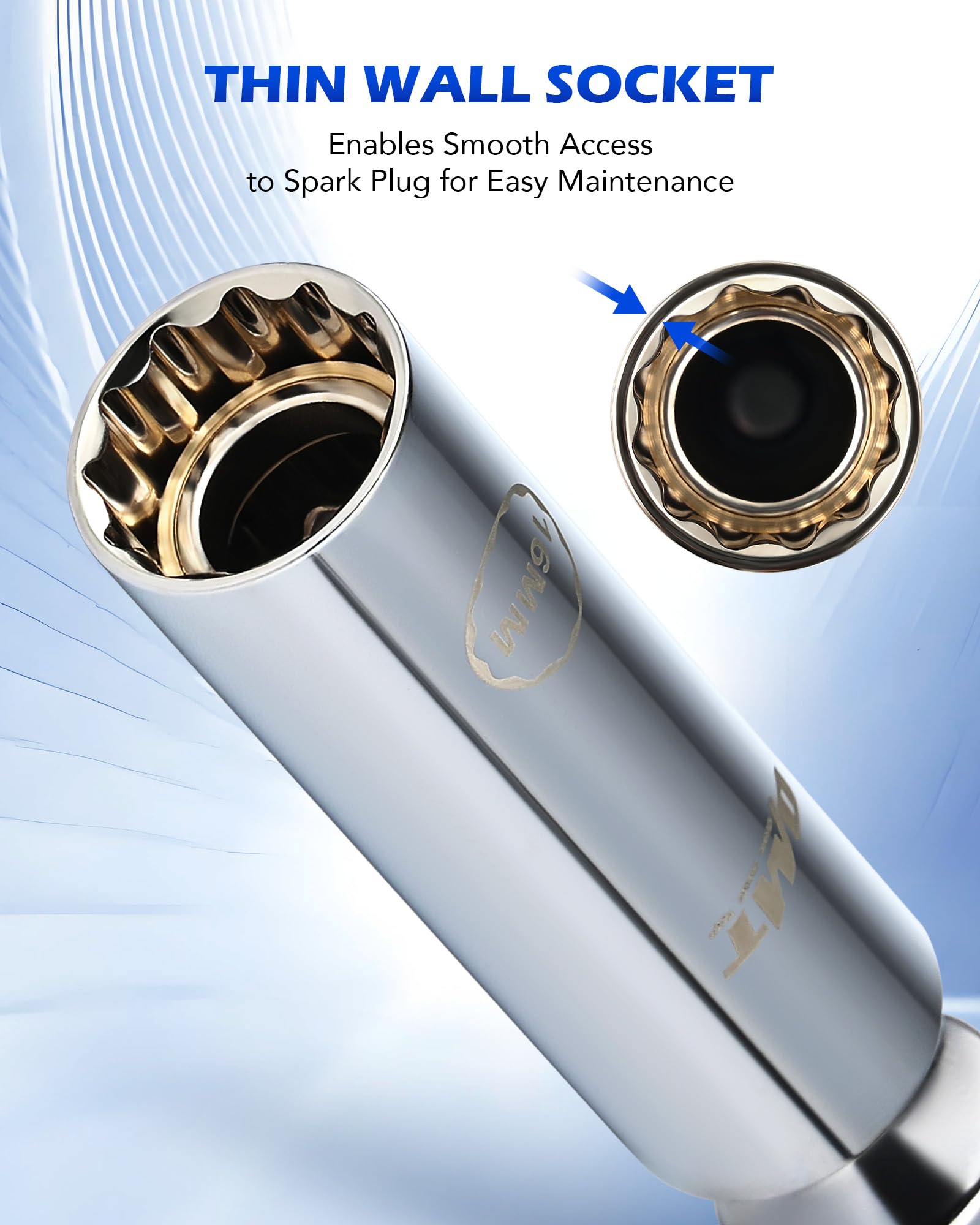 Orion Motor Tech socket in use inside an engine bay improving reach and control