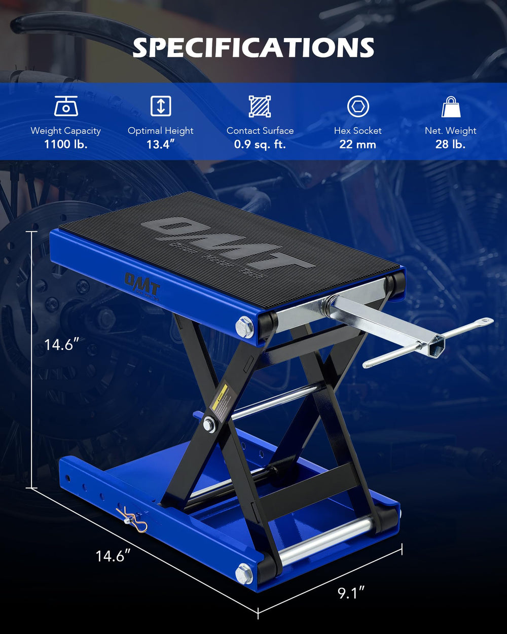 Orion Motor Tech rubber tabletop close-up protecting bike finish and grip