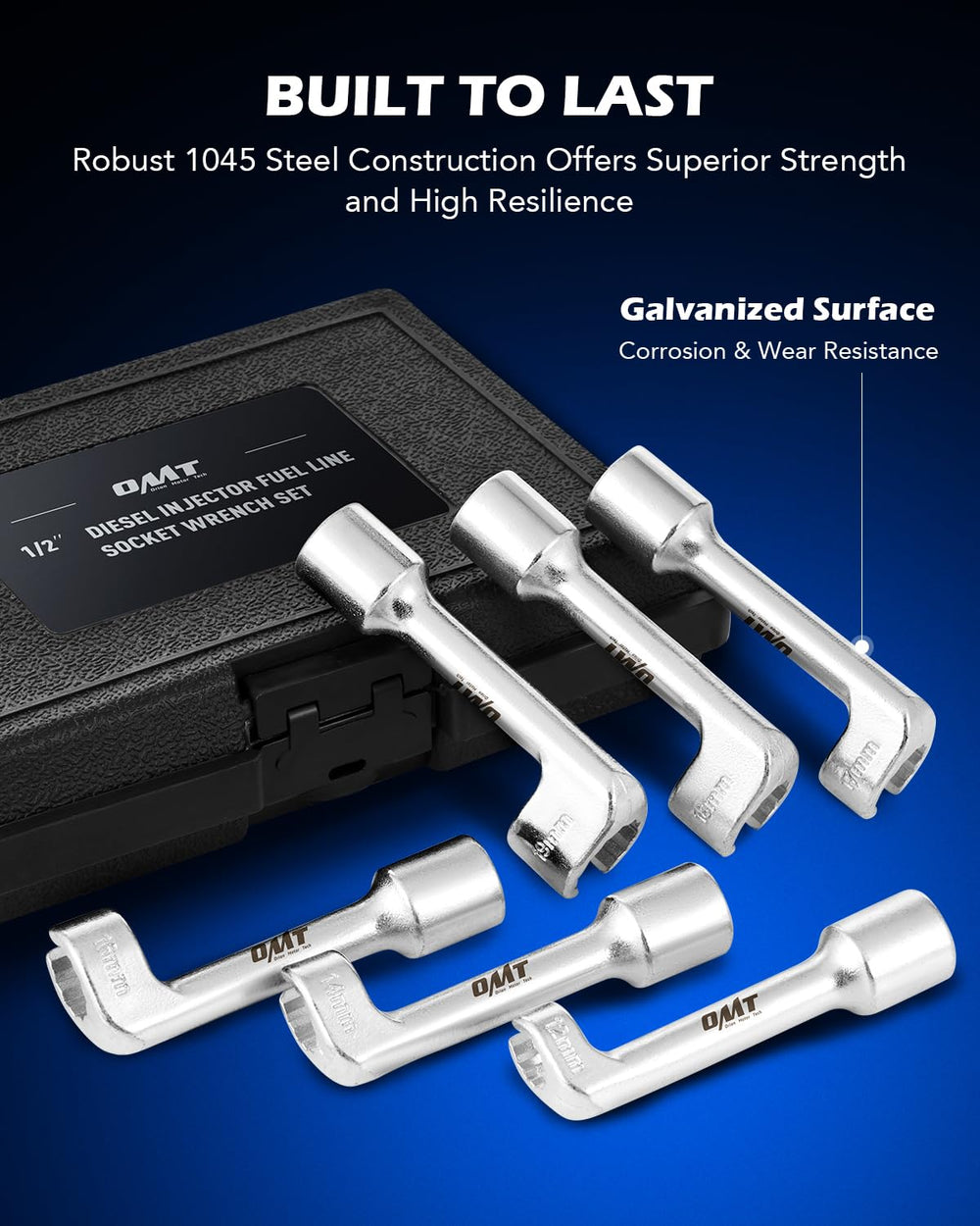 Orion Motor Tech sockets next to ruler for scale, shows compact length and reach benefit
