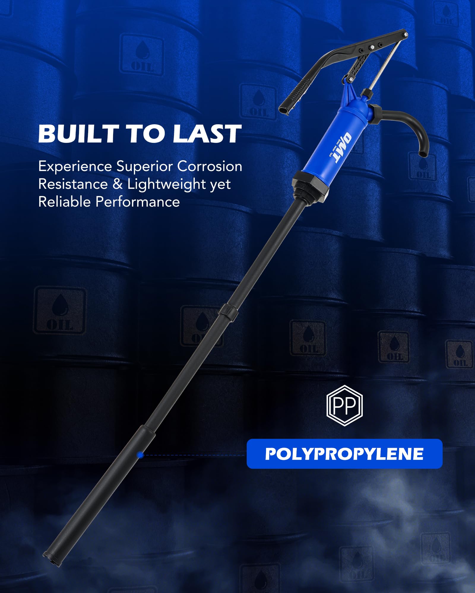 Orion Motor Tech pump next to a 55 gallon drum showing scale and fit