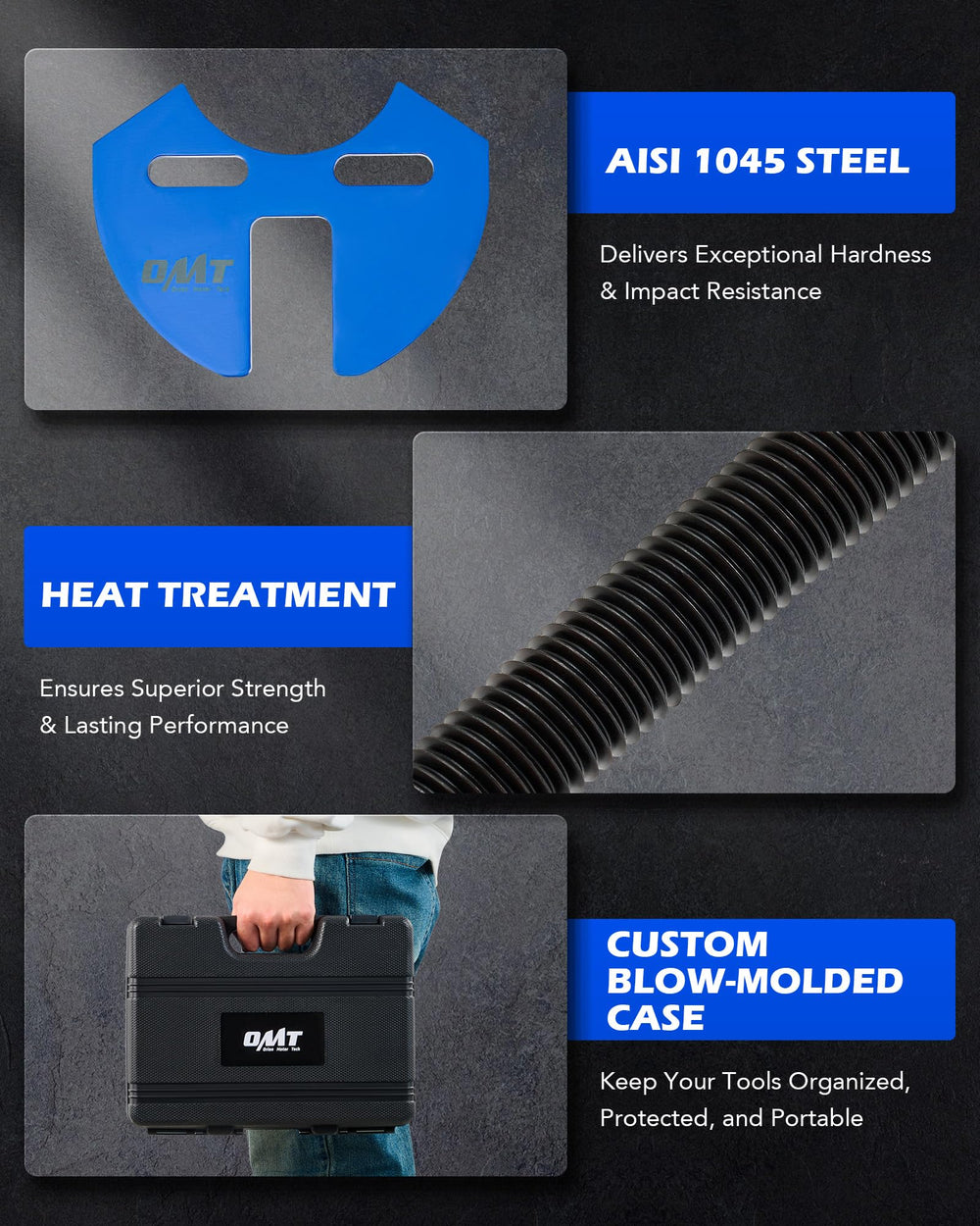 Orion Motor Tech kit beside a wrench showing compact size and convenience