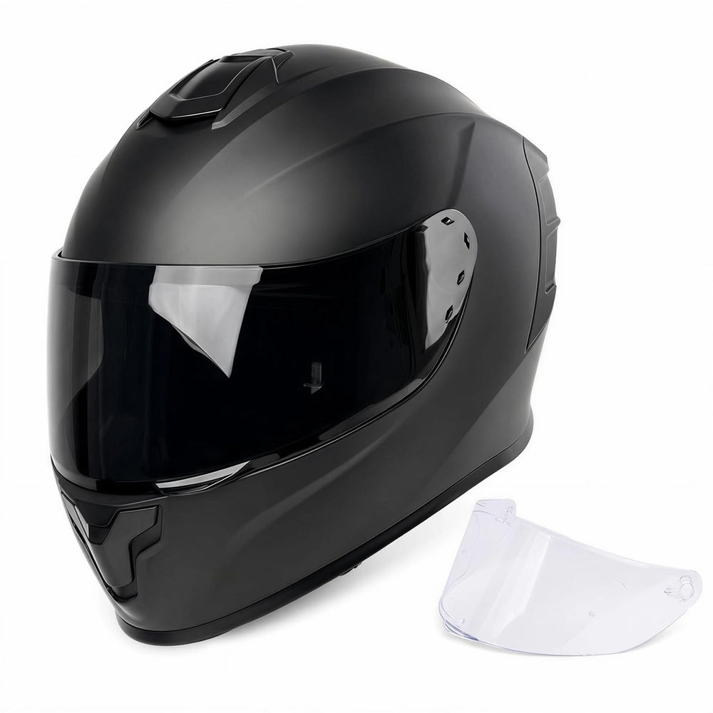 Orthrus front view helmet showing face protection and confident fit