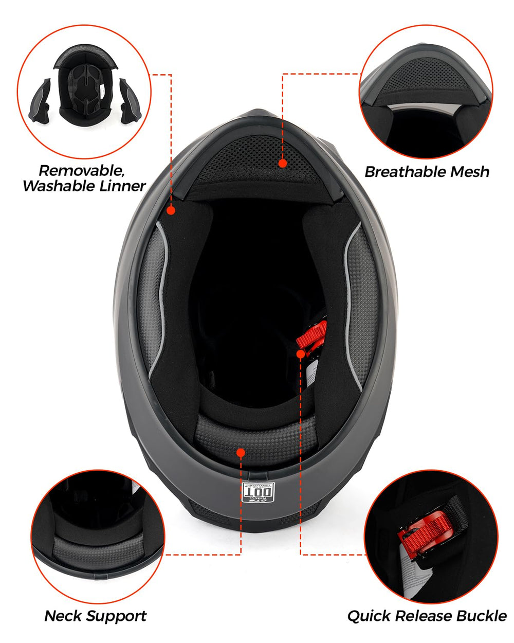 Orthrus in use on bike showing real-world fit and road visibility benefits