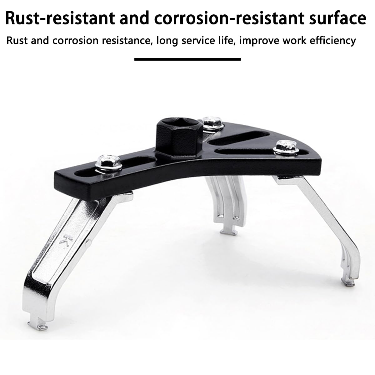 Osilly adjustable arms spread to show 4.5 to 7.3 inch range for versatile fitment
