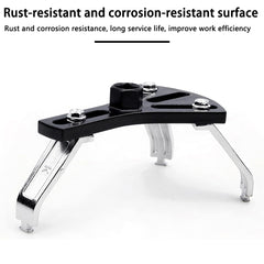 Osilly adjustable arms spread to show 4.5 to 7.3 inch range for versatile fitment