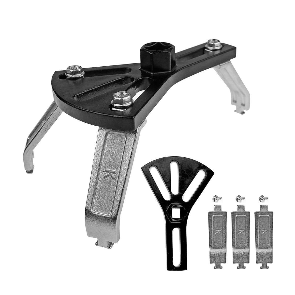 Osilly front view of fuel pump removal tool showing robust frame and finish for durable service