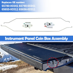 Osompar latch and rod beside a ruler showing correct scale and easy replacement