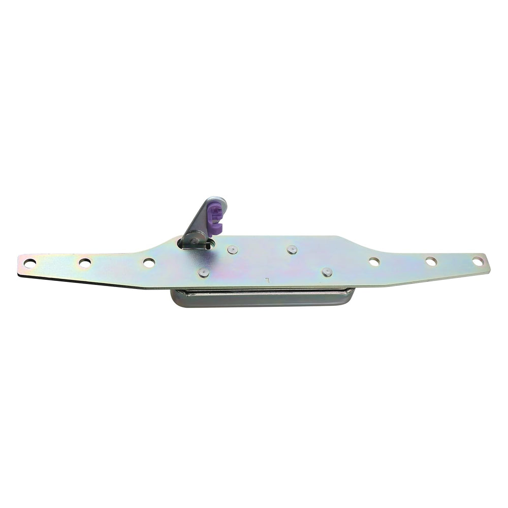 Osompar latch next to ruler for scale showing compact size and easy replacement benefit