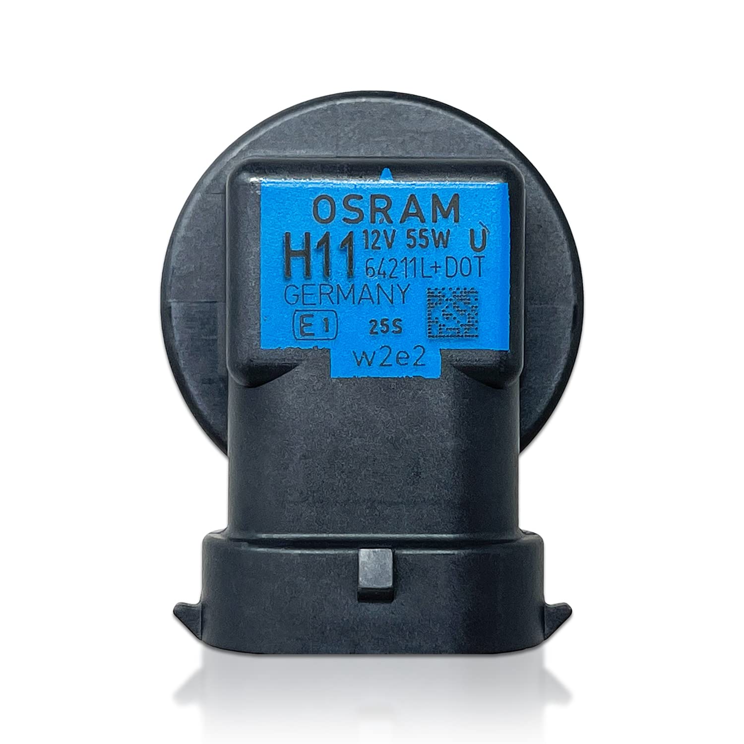 OSRAM H11 beam pattern demo showing clear cut-off and road visibility benefit