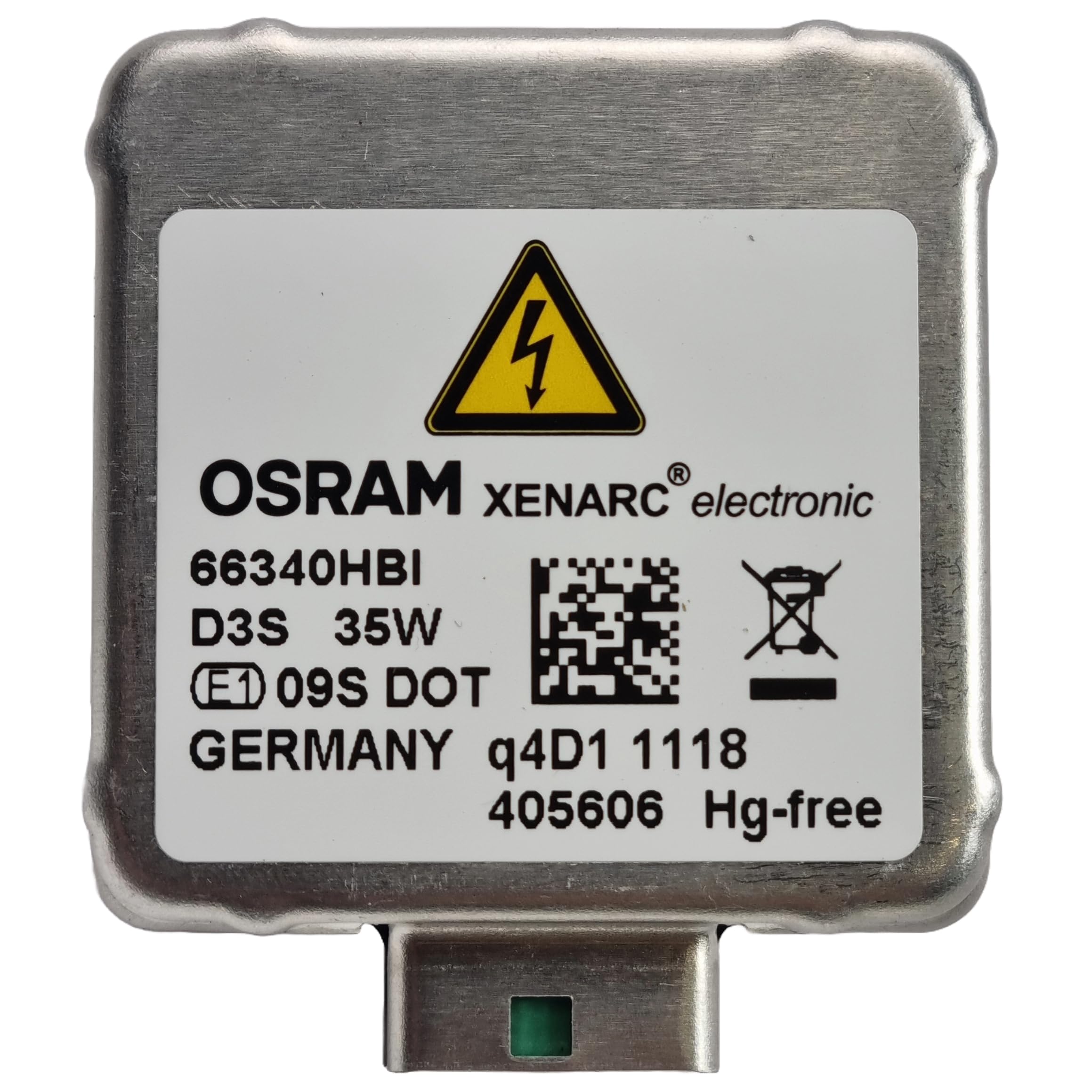 OSRAM Xenarc bulb PK32D-5 base detail showing connector for exact fitment
