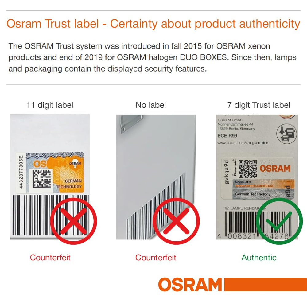 OSRAM Xenarc installed in headlamp demonstrating improved road visibility