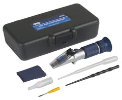 OTC 5025 refractometer front view showing kit and quick inspection benefit