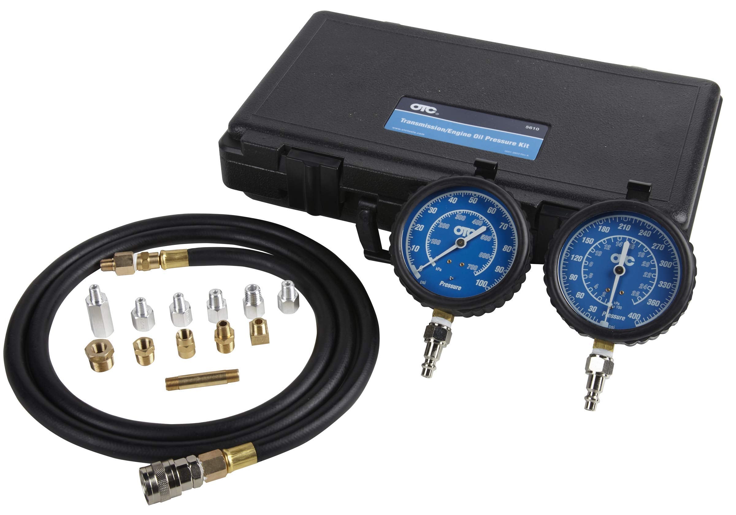OTC 5610 hose assembly and quick couplers detail enabling fast secure connections