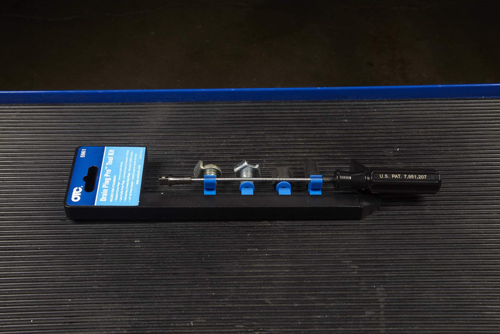 OTC 5961 molded socket rail keeping attachments organized for quick access