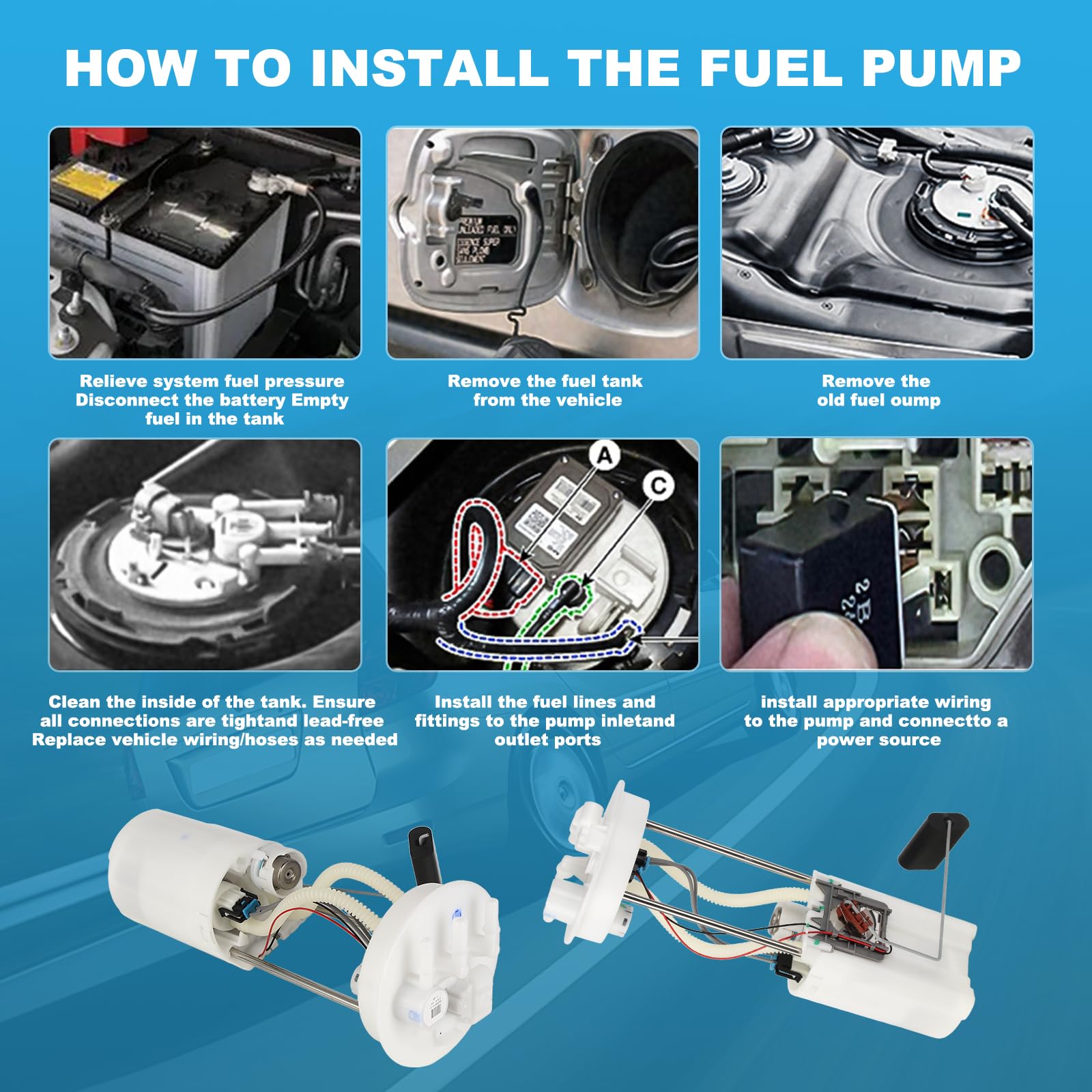 OTO-K fuel pump in a workshop setting showing easy serviceability