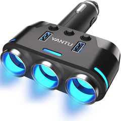 OTOOKAYA front view showing three sockets and two USB ports for convenient charging