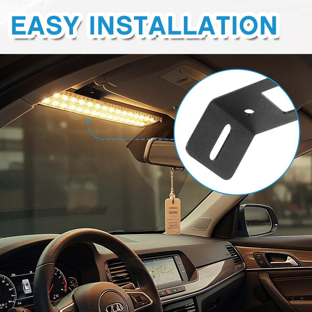 Otoolling brackets holding visor lights showing clean professional fit