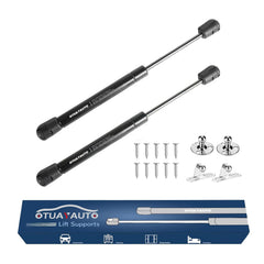 OTUAYAUTO front view of both gas struts showing compact pair and ready-to-fit benefit