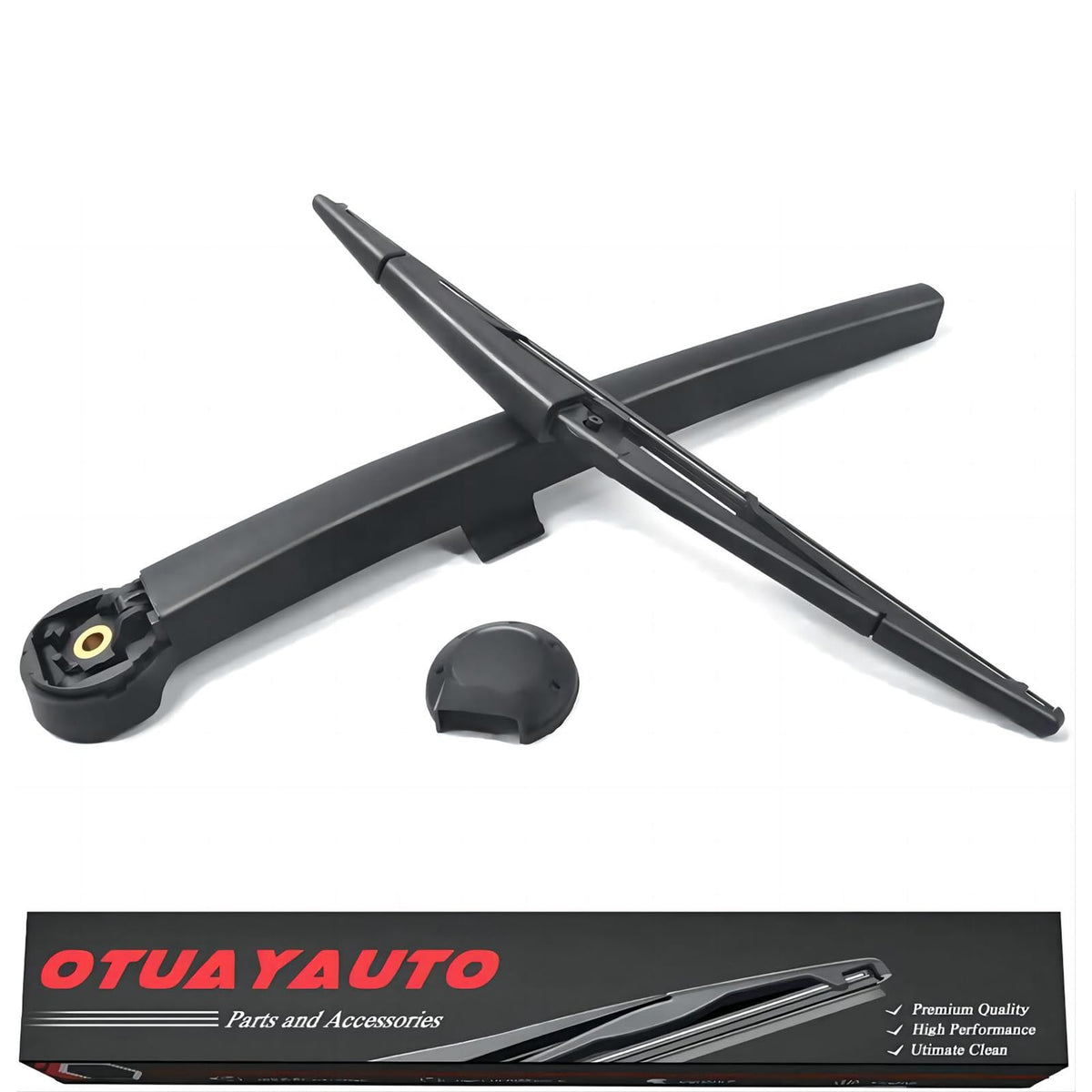OTUAYAUTO rear wiper arm front view showing OEM fit benefit