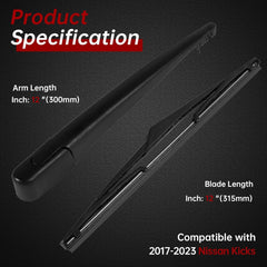 OTUAYAUTO 12.2" blade close-up showing natural rubber edge for smooth cleaning