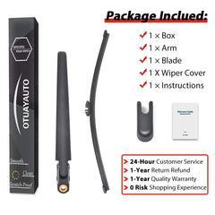OTUAYAUTO blade next to ruler showing 14 inch length for exact fit