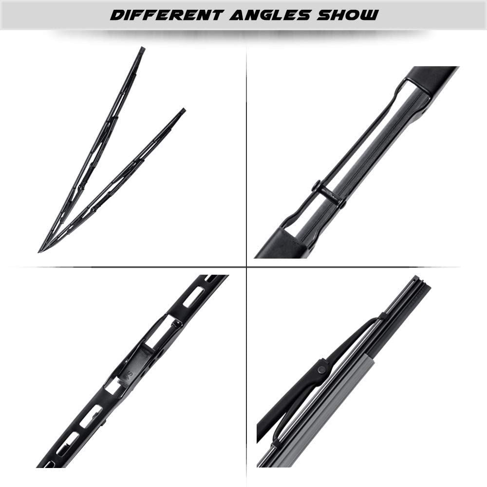 OTUAYAUTO blades installed on BMW E39 windshield demonstrating clear visibility benefit