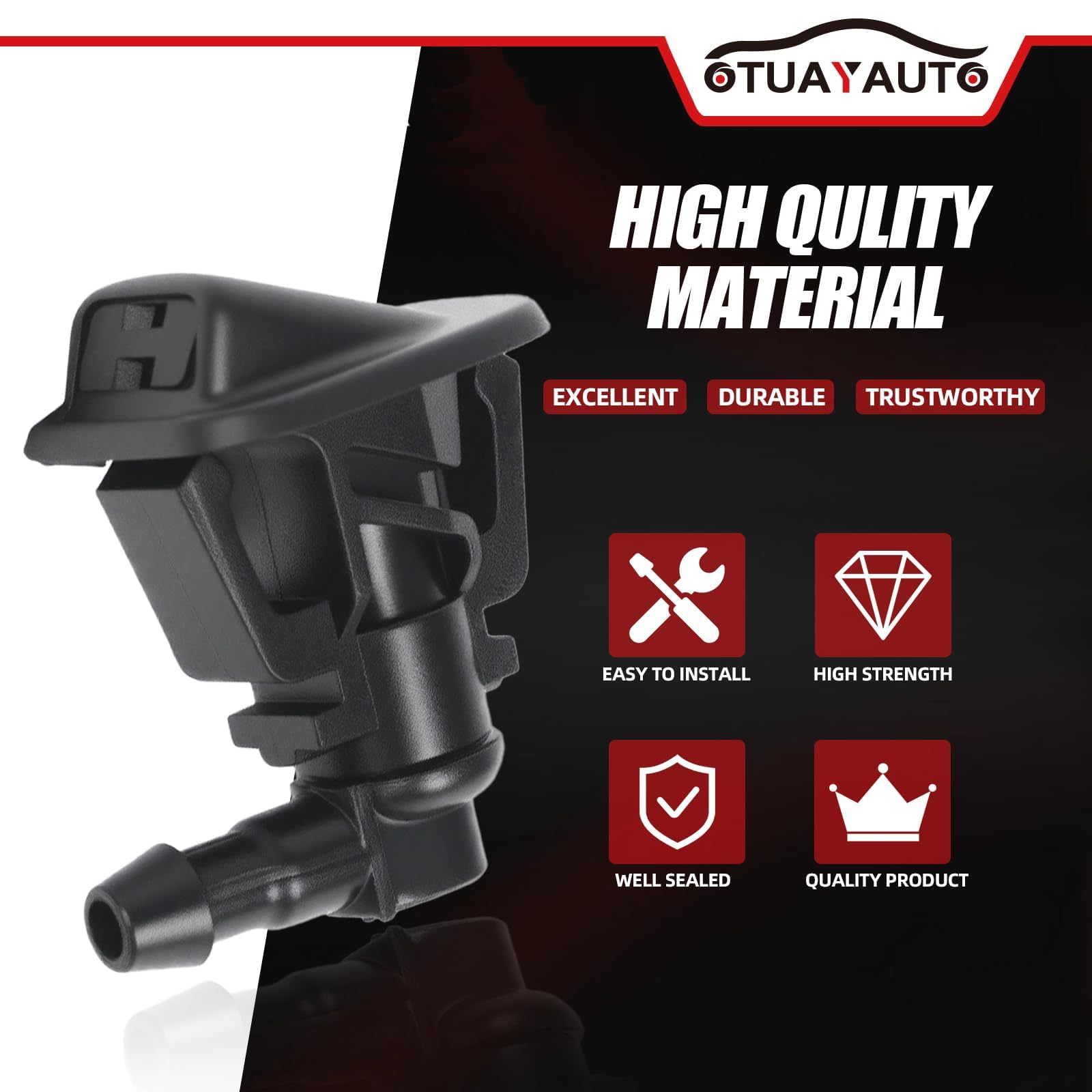 OTUAYAUTO laid out kit contents showing included nozzles and hose for quick replacement