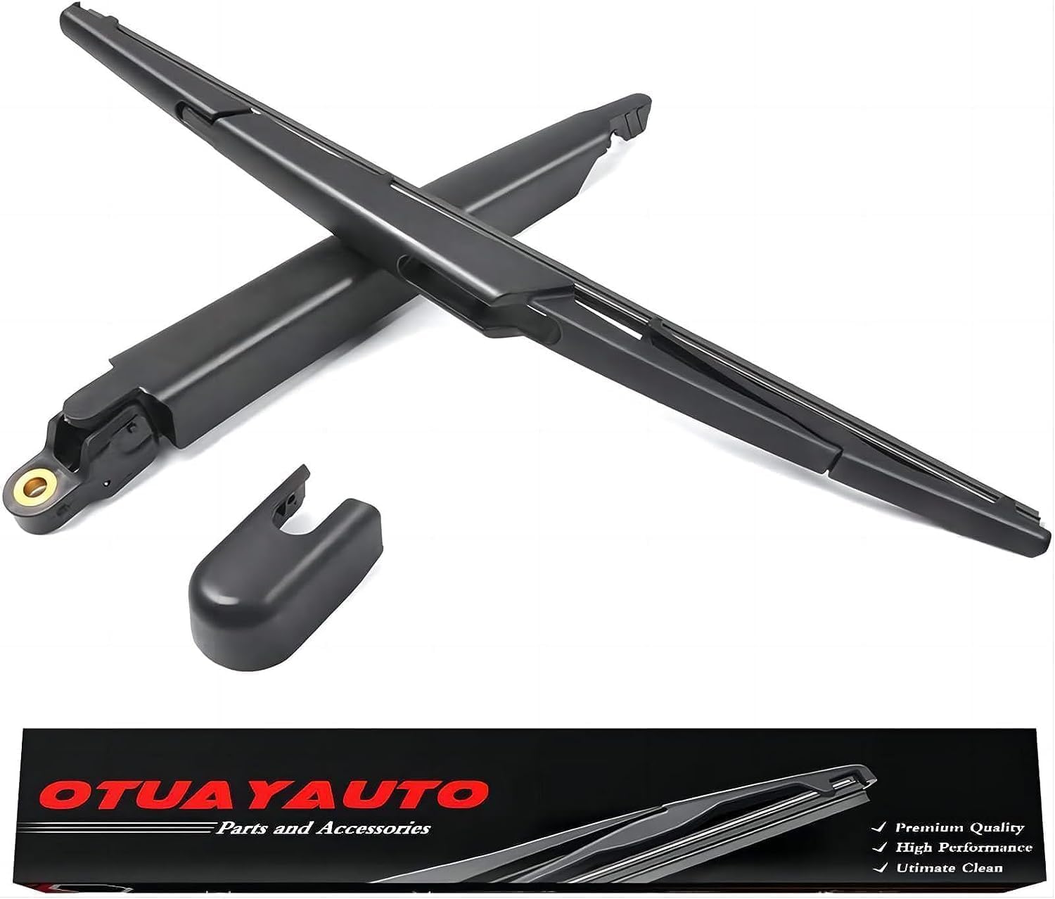 OTUAYAUTO rear wiper arm and blade front view showing fit and design benefit