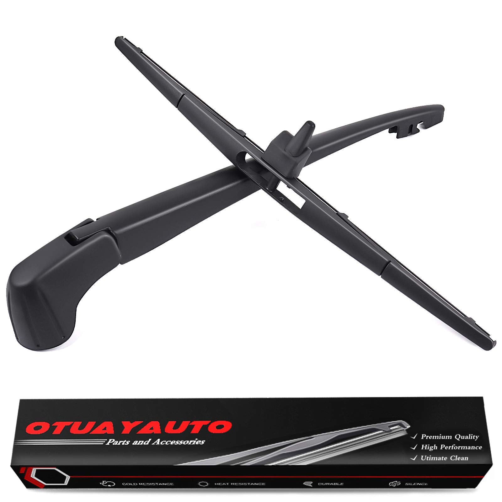 OTUAYAUTO rear wiper front view showing OEM-style fit and improved visibility