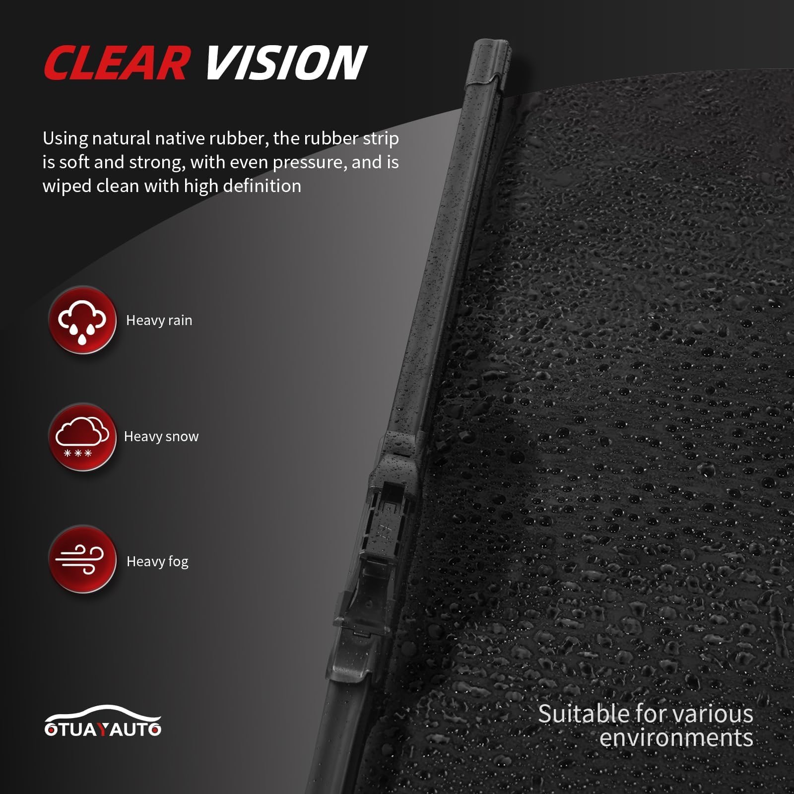 OTUAYAUTO blade beside ruler demonstrating correct OEM lengths