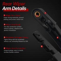 OTUAYAUTO wiper arm painted finish detail resisting corrosion and fading