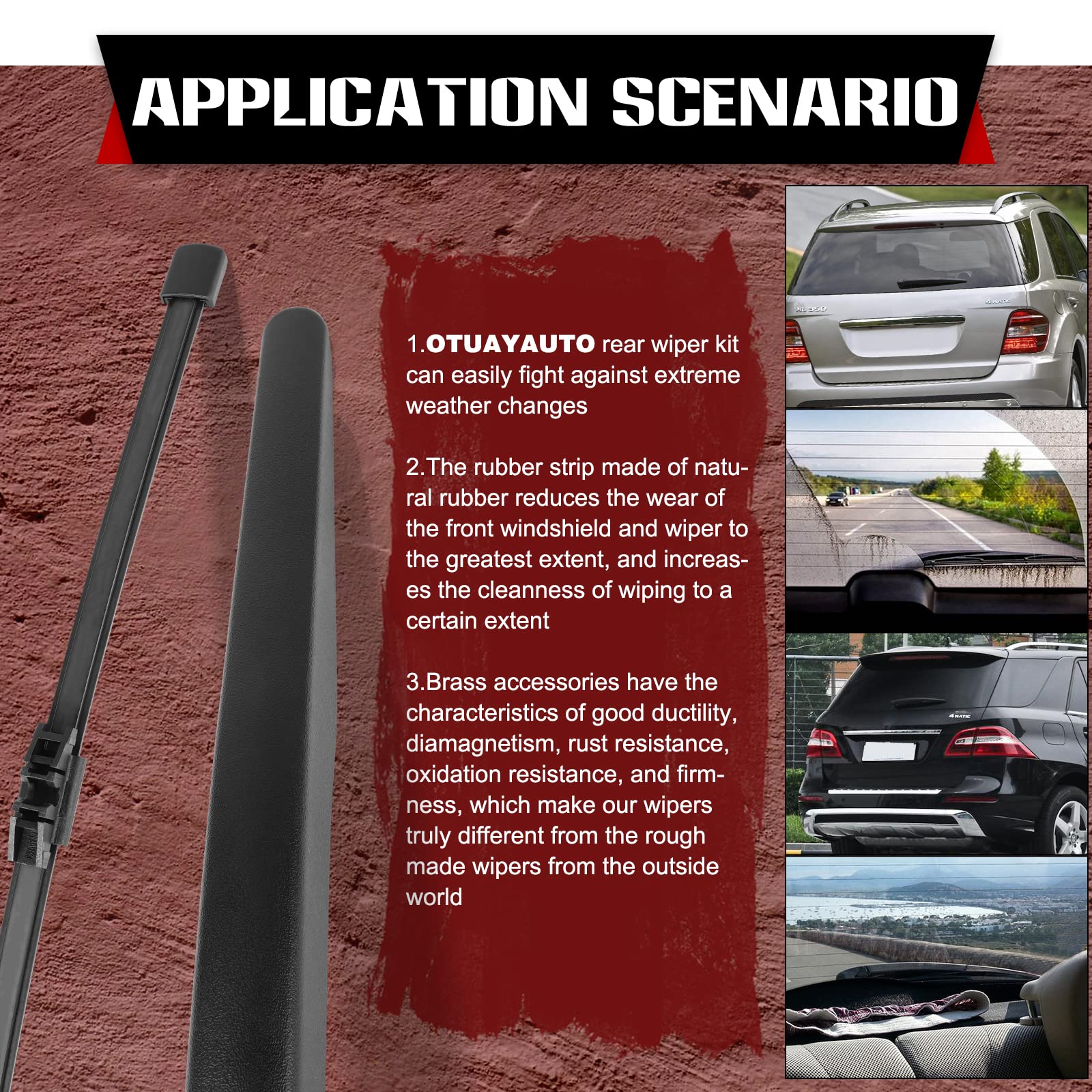 OTUAYAUTO wiper cover detail and label preserves OEM appearance
