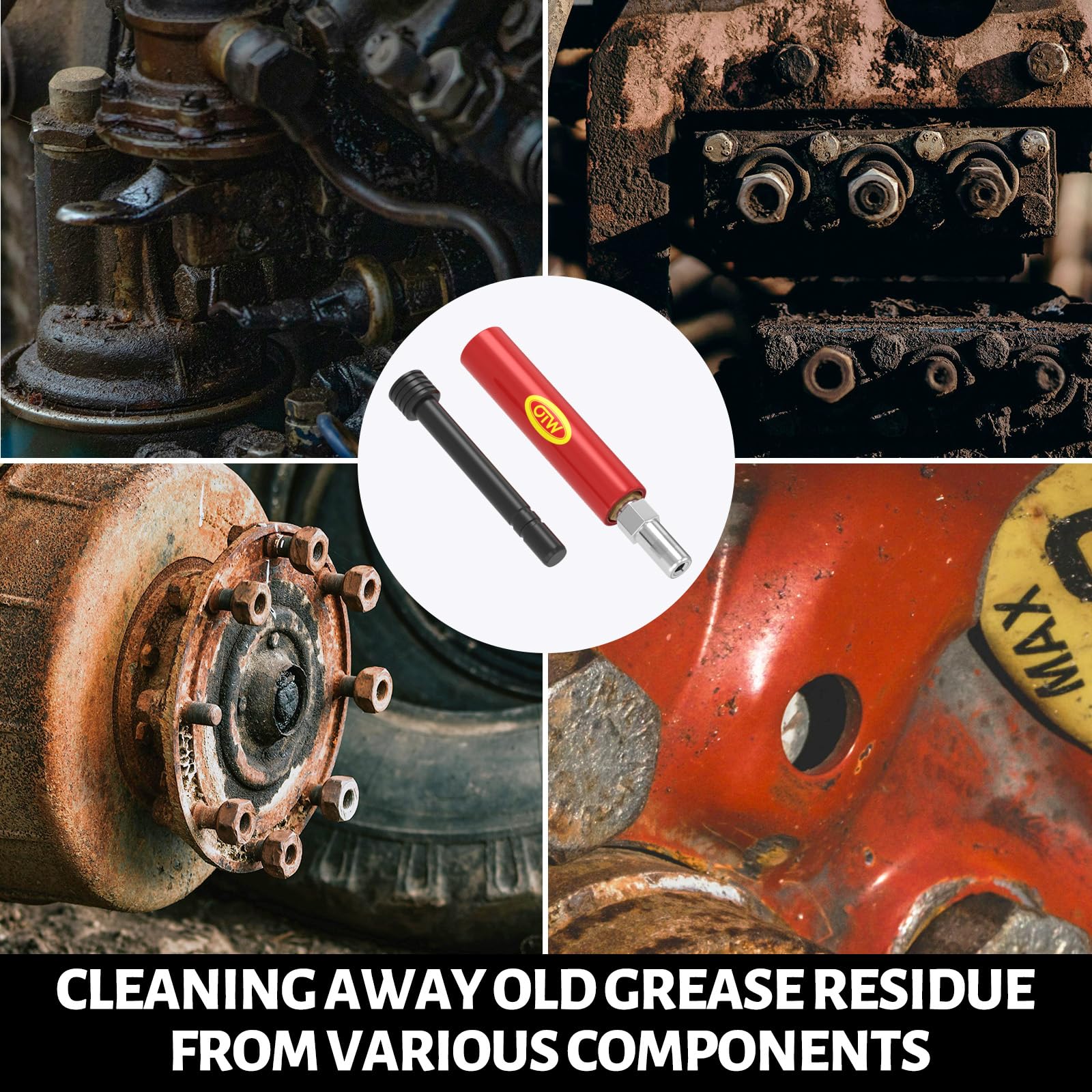 OTW grease buster packaged with instructions for quick setup and safe use benefit