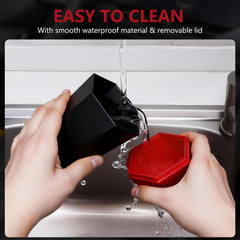 OUDEW smooth waterproof interior showing easy rinse cleaning benefit