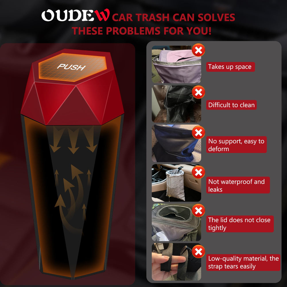 OUDEW placed in cup holder for scale and space-saving convenience