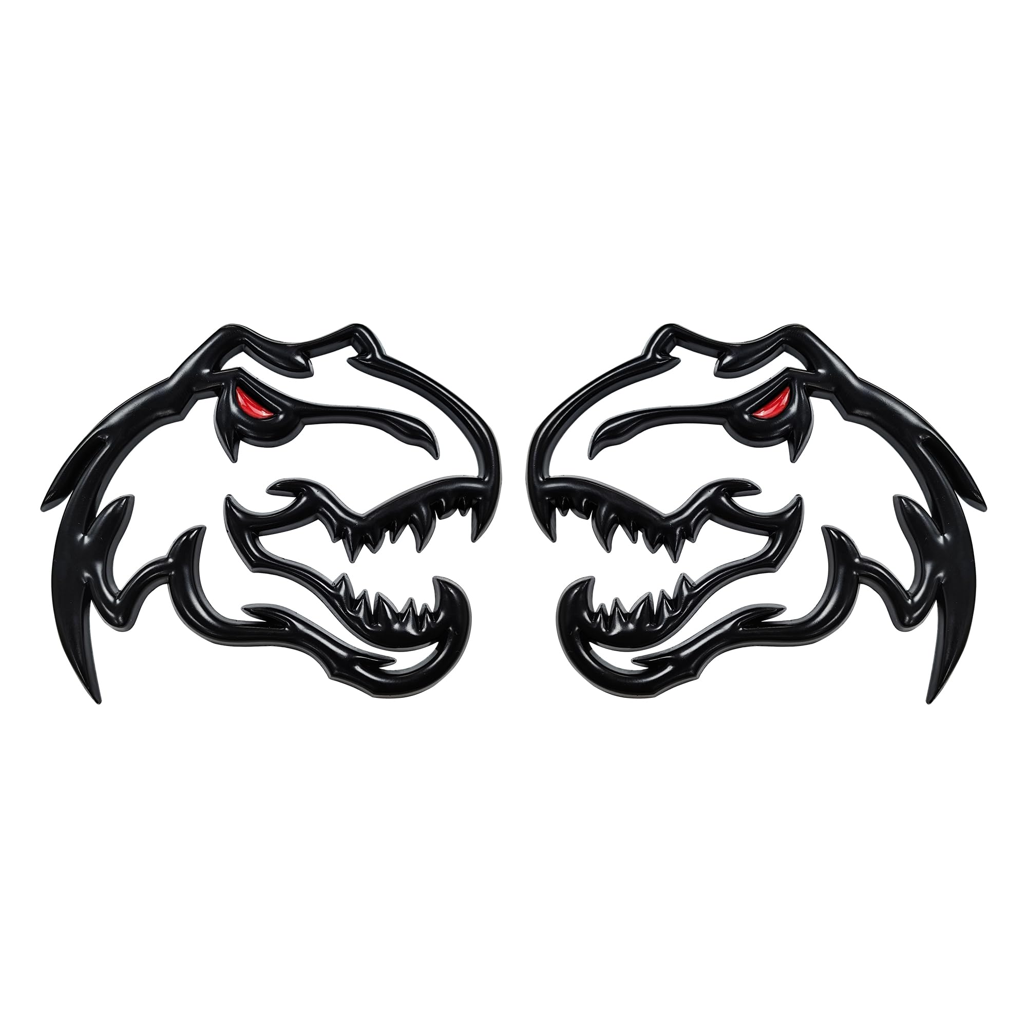 OUESAAS dinosaur emblem front view showing bold redeye color and durable finish