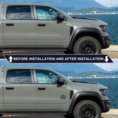 OUESAAS emblem installed on RAM TRX grille offering instant custom styling