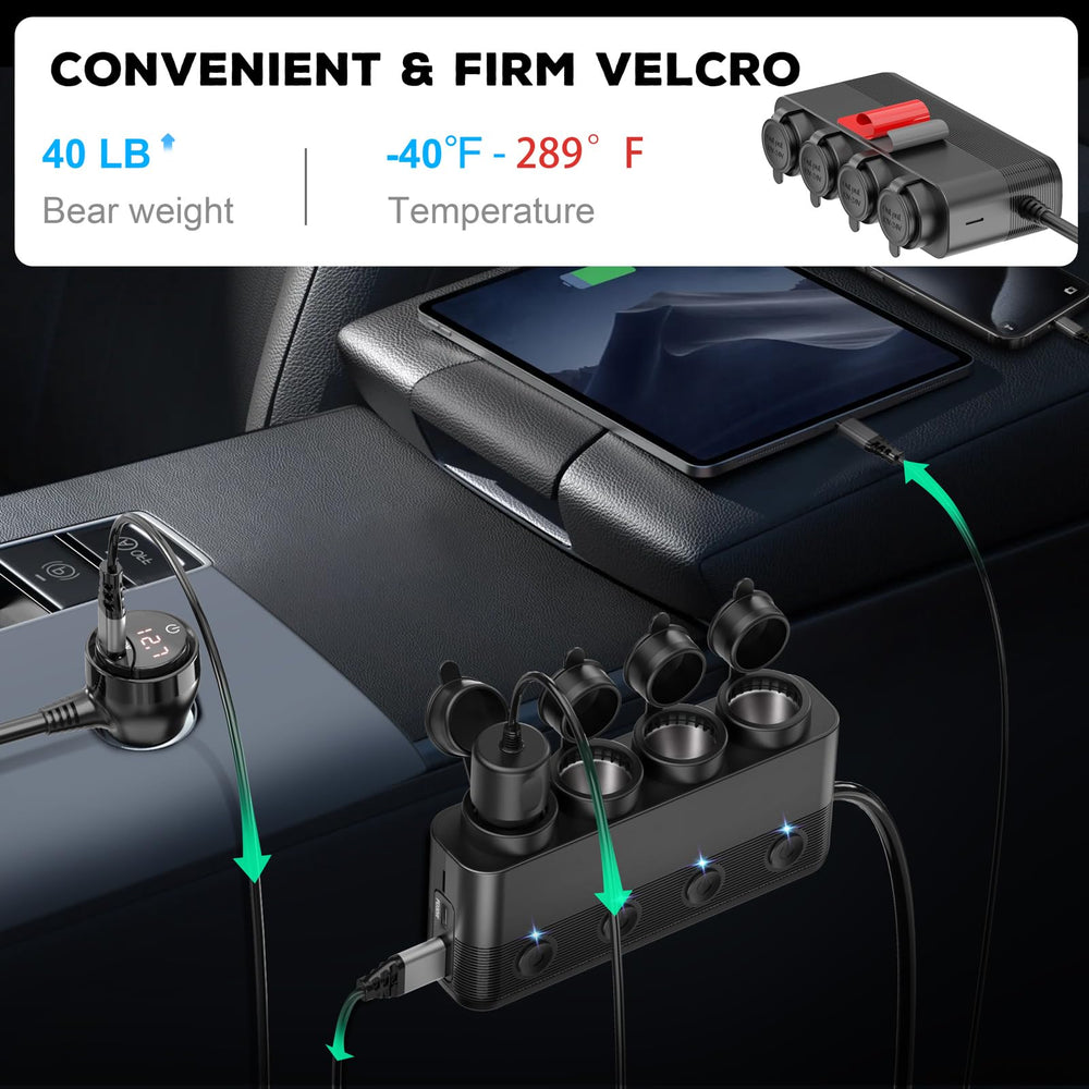 Ouffun voltmeter display lit to monitor battery health while driving