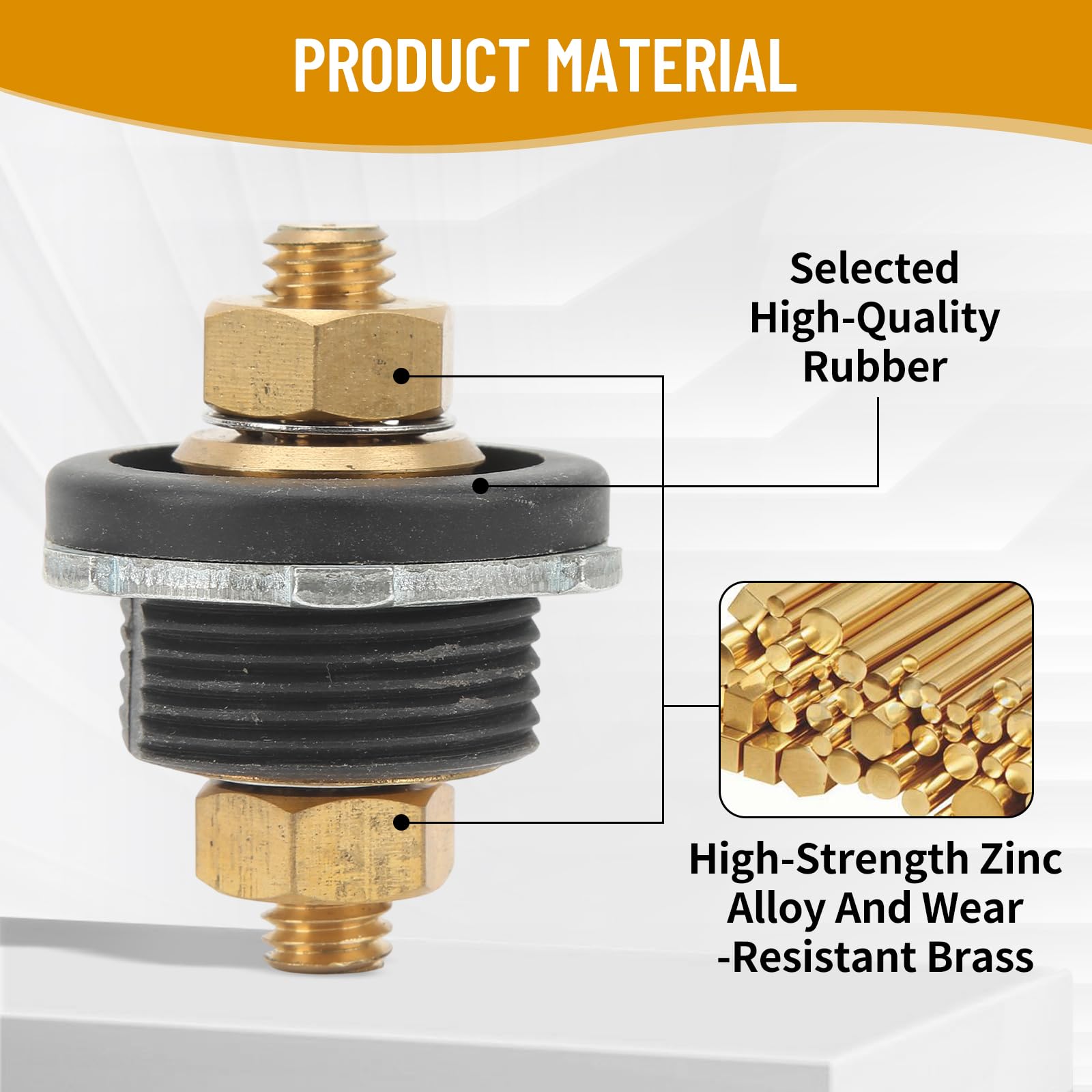 OUKENS detailed brass contact view highlighting corrosion-resistant conductivity