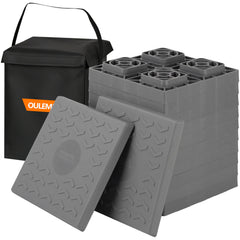 OULEME front view of 12 pack showing stackable blocks and easy storage benefit