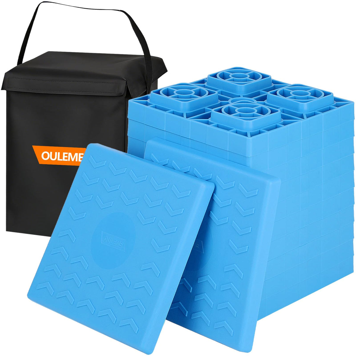 OULEME front stack showing interlocking blocks and easy storage benefit