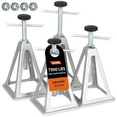 OULEME front view assembled jacks showing sturdy aluminum support and safer camping